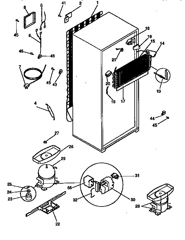 Kenmore 2539363081 unit parts diagram