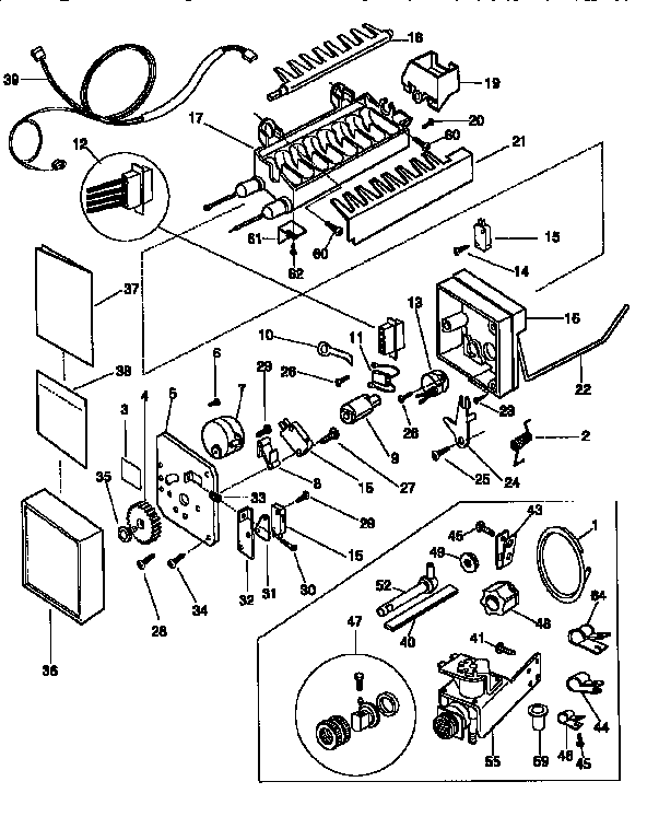 Frigidaire FRT21TNCD5 ice maker diagram