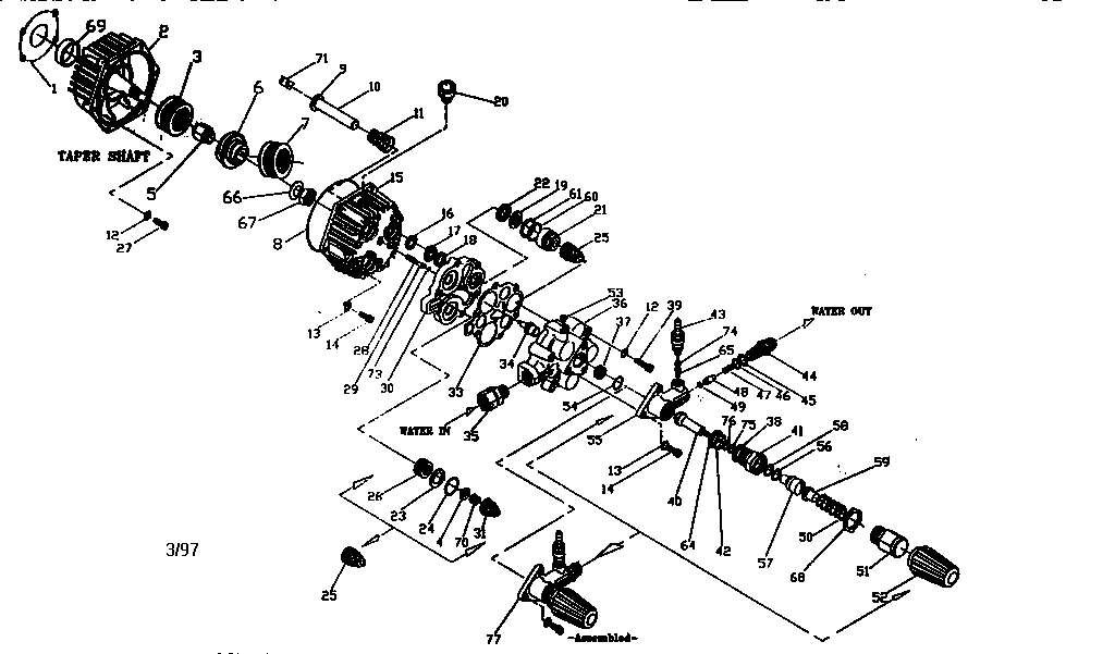 Craftsman 580762600 pump assembly diagram