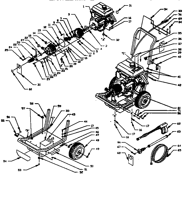 Craftsman 580762600 main frame diagram