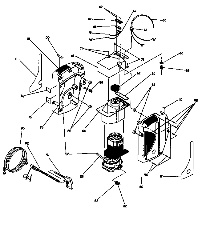 Craftsman 580760200 motor housing assembly diagram