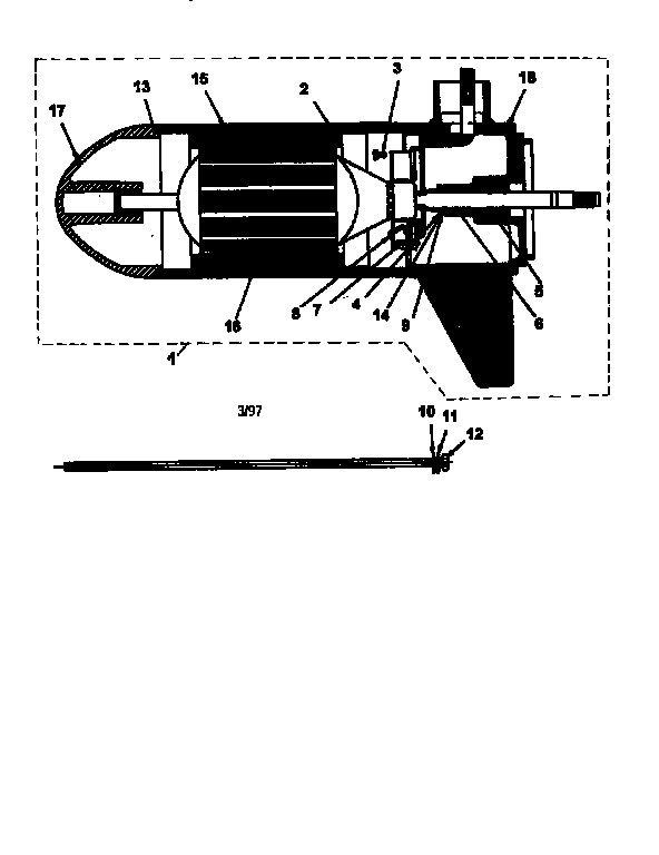 Motorguide GF3600 motor assembly diagram