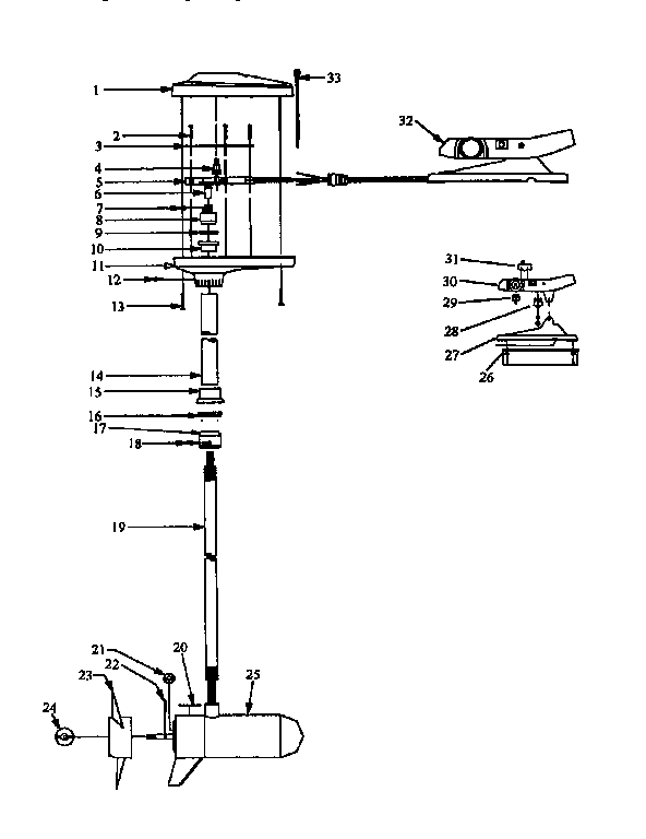 Motorguide GF3600 propeller assembly diagram