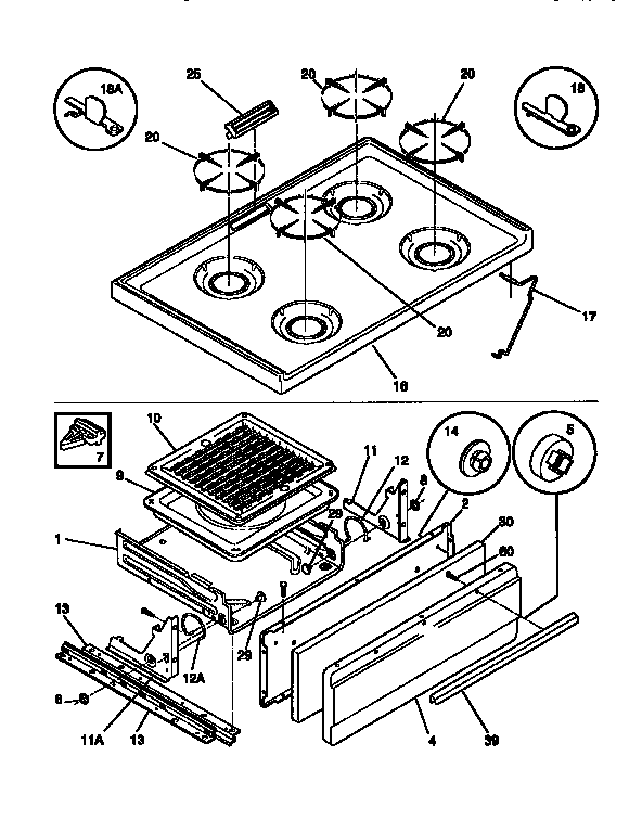 Kenmore 79061071790 top/drawer diagram