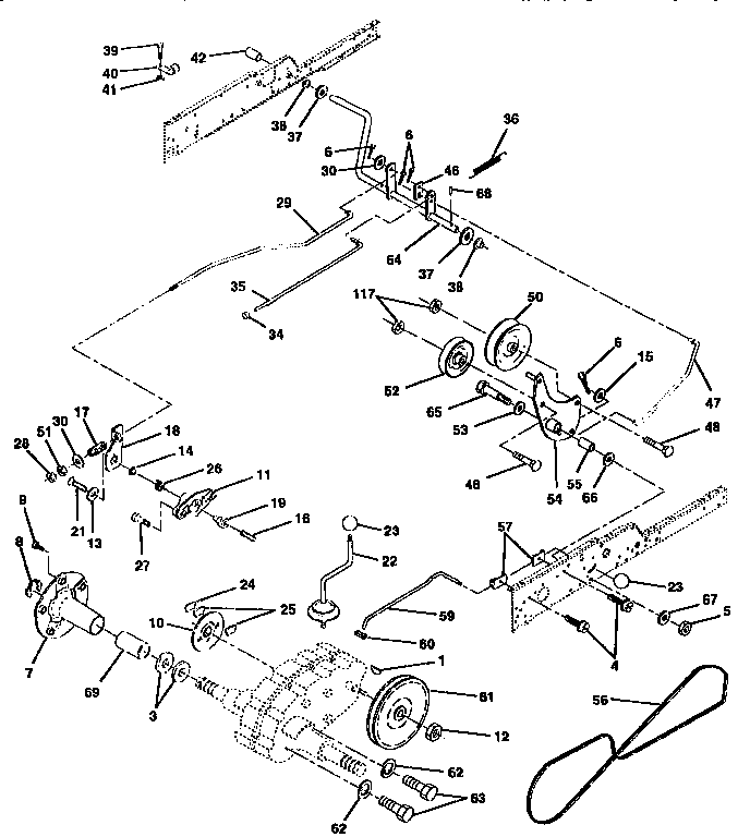 Craftsman 917258980 ground drive diagram