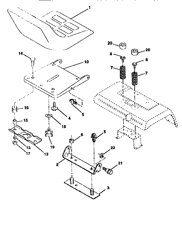 Craftsman 917258980 seat assembly diagram