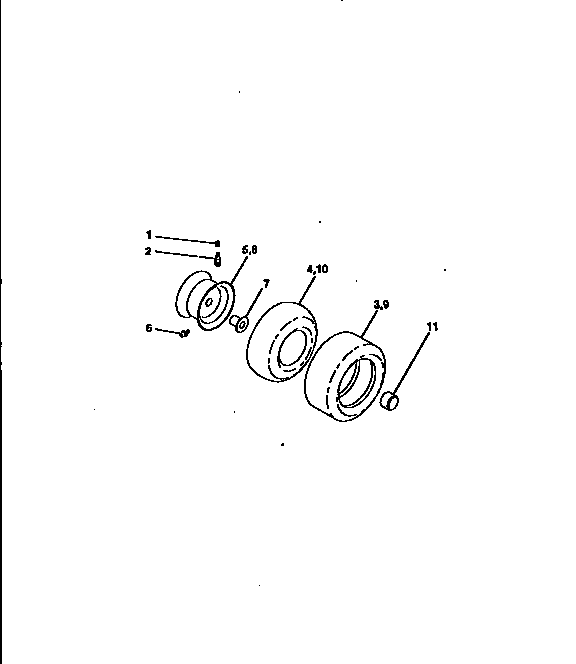 Craftsman 917258970 wheel and tires diagram