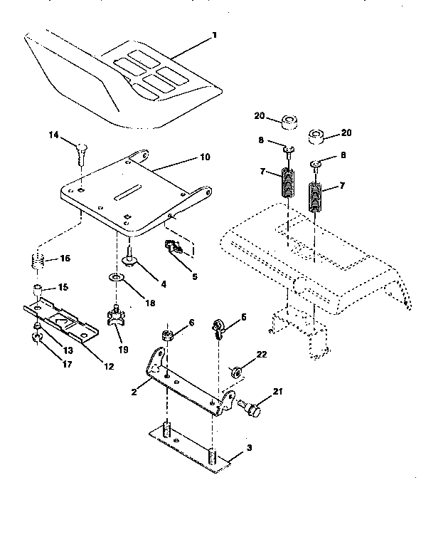 Craftsman 917258990 seat assembly diagram