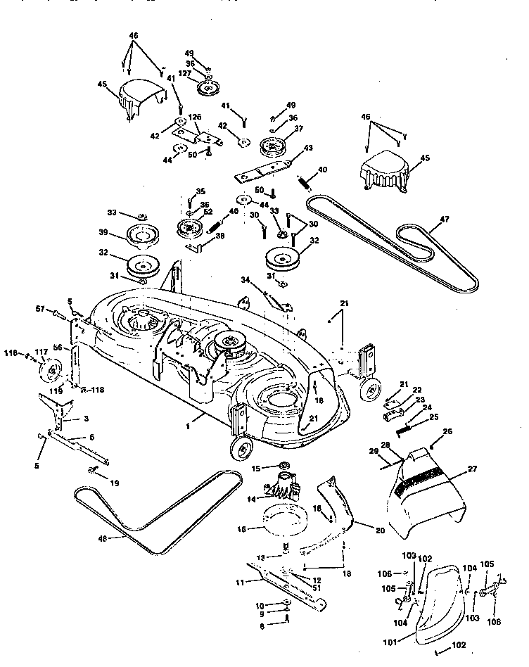 Craftsman 917258990 mower deck diagram