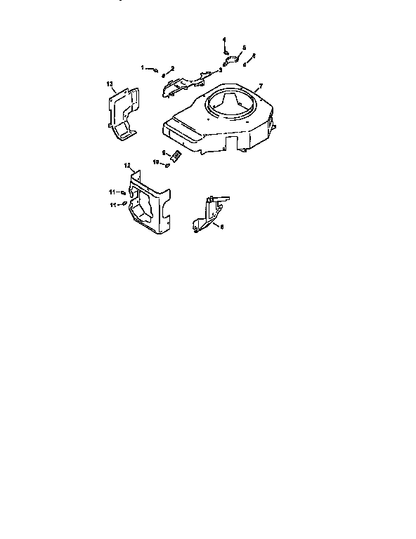 Craftsman 917259552 blower housing and baffles diagram