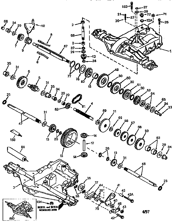 Peerless 930-053 transaxle 930-053 (71/143) diagram