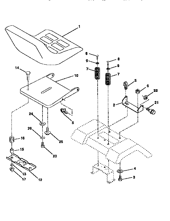 Western Auto 7124A79 seat assembly diagram