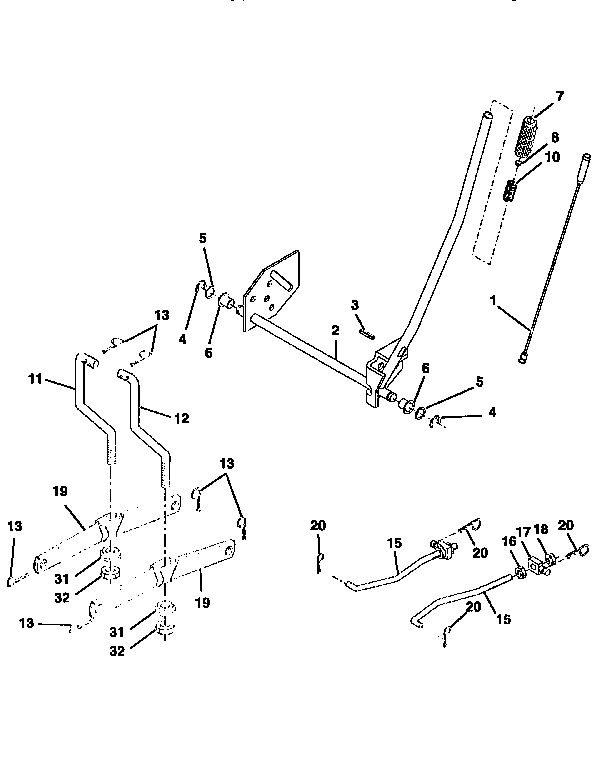 Western Auto 7124A79 mower lift diagram