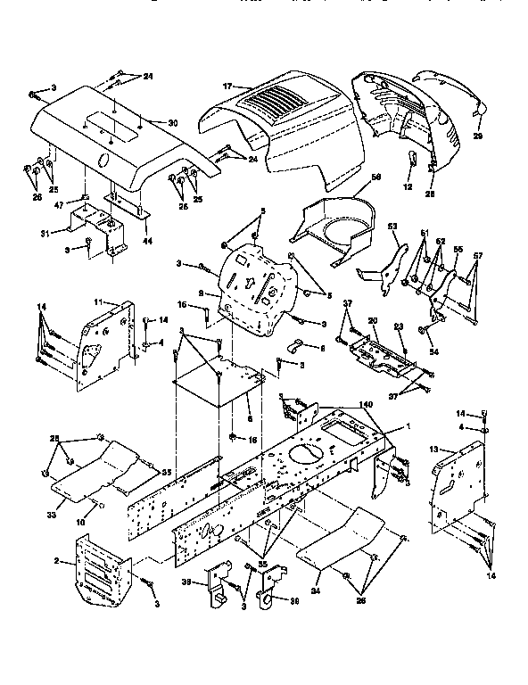 Western Auto AYP9167A79 chassis and enclosures diagram