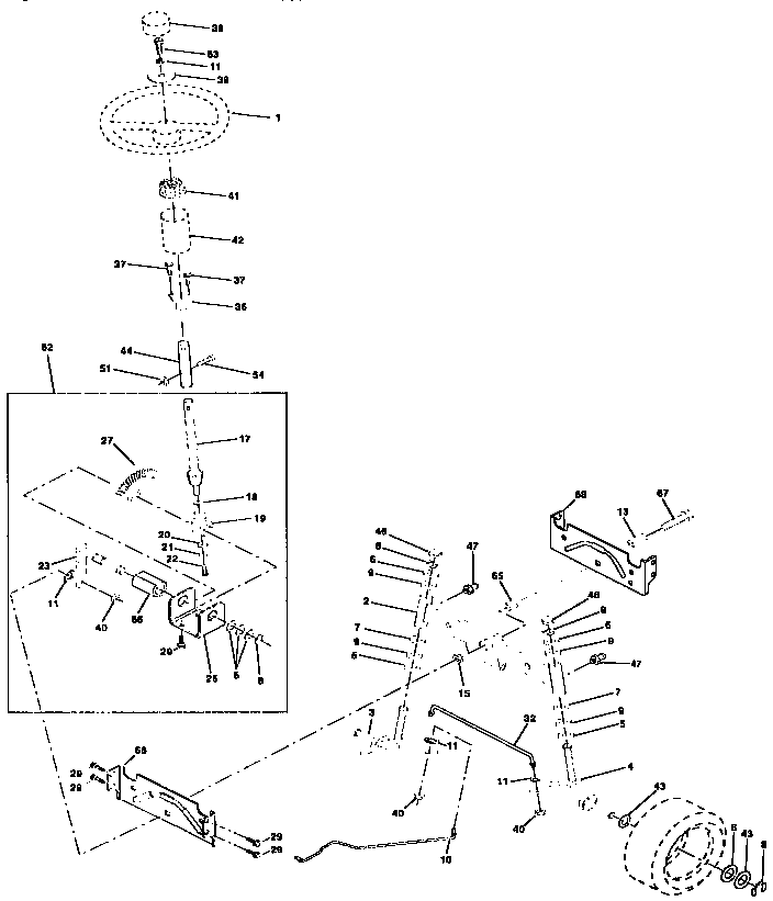 Western Auto AYP9167A79 steering assembly diagram