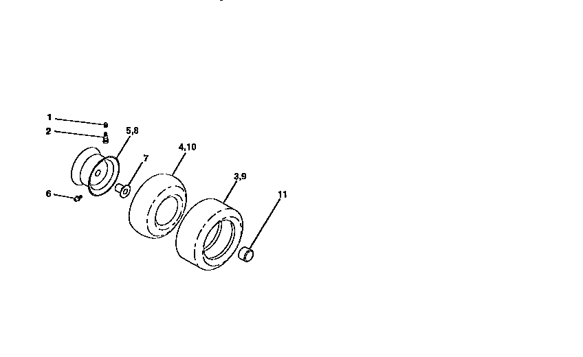 Western Auto AYP9167A79 wheels and tires diagram