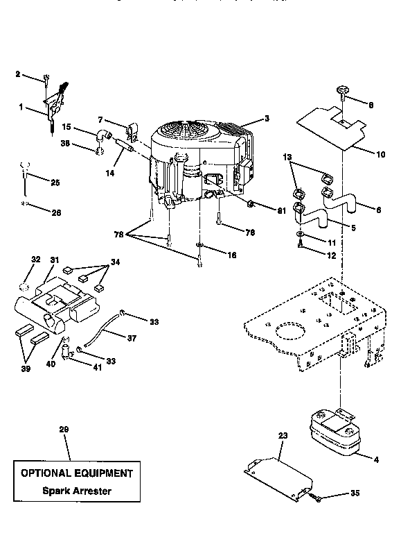 Western Auto AYP9167A79 engine diagram