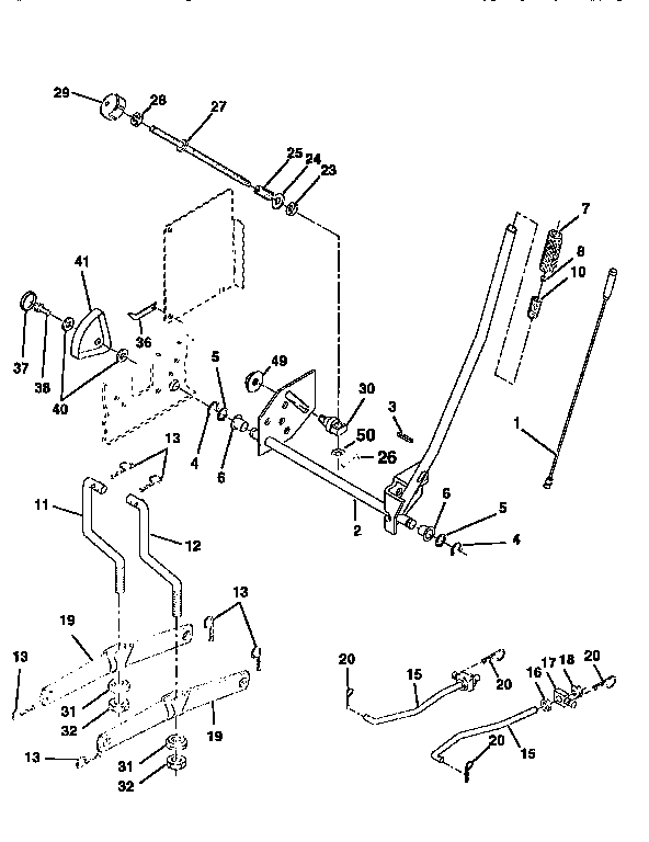 Western Auto AYP9167A79 lift diagram