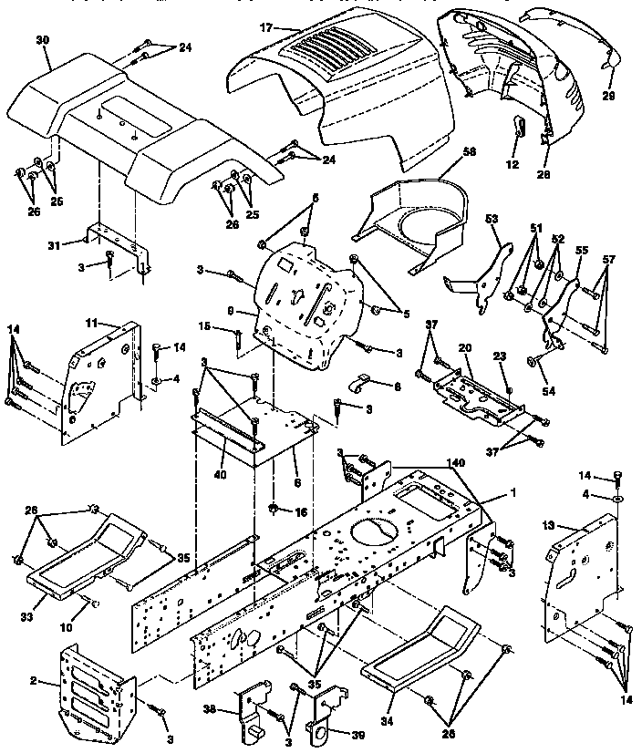 Western Auto AYP9182A79 chassis and enclosures diagram