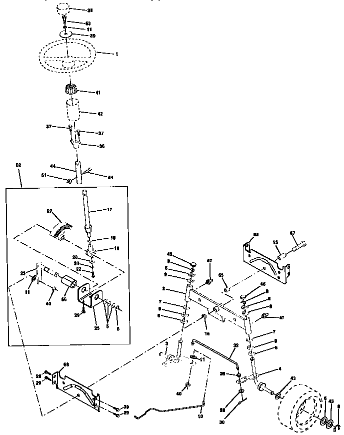 Western Auto AYP9182A79 steering assembly diagram