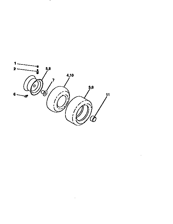 Western Auto AYP9182A79 wheels and tires diagram