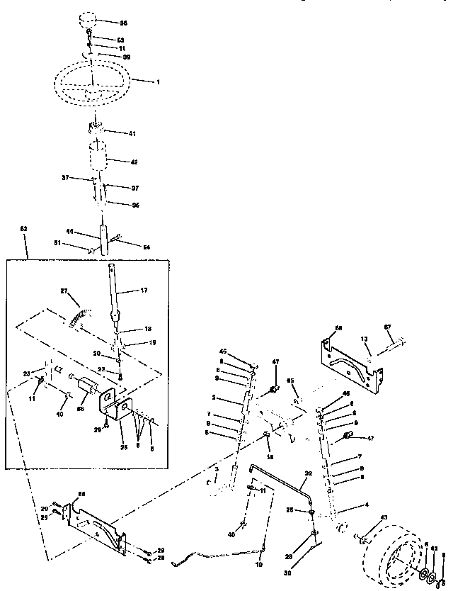 Western Auto 7143A79 steering assembly diagram