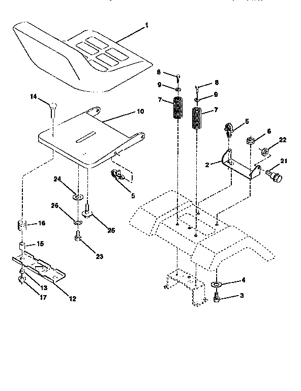 Western Auto 7143A79 seat assembly diagram