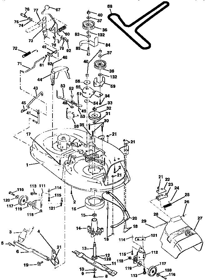 Western Auto 7143A79 mower deck diagram