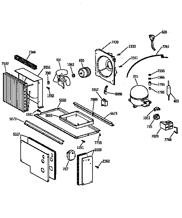 GE ZIS42NWA unit parts diagram