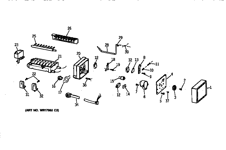 GE ZIS42NWA icemaker wr30x0306 diagram