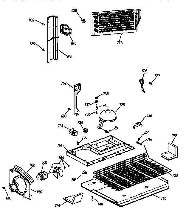 GE TBG18DAXMRAA unit parts diagram