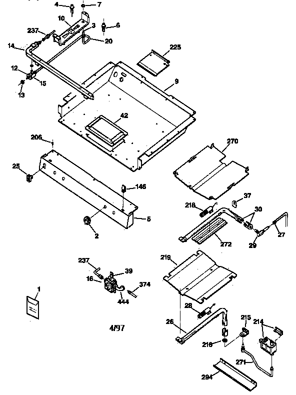 GE JGBP28BEW1WH gas burner parts diagram