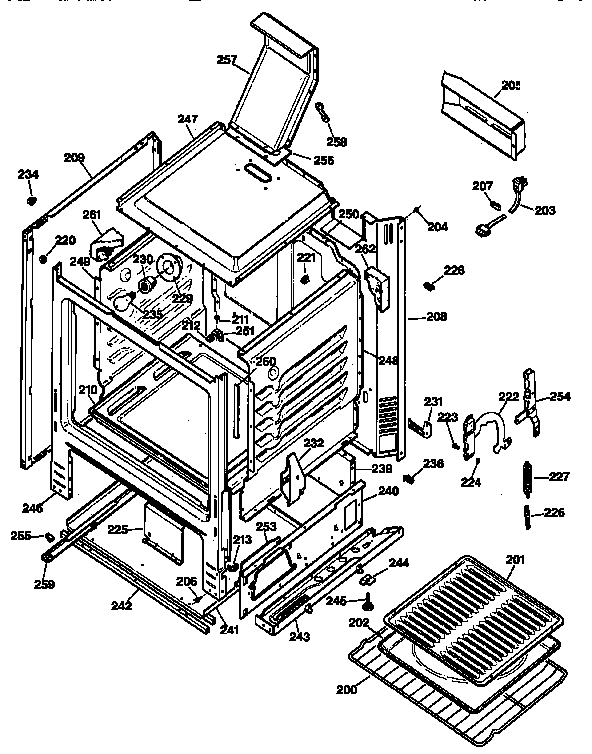 GE JGBS23DEW2AD body parts diagram