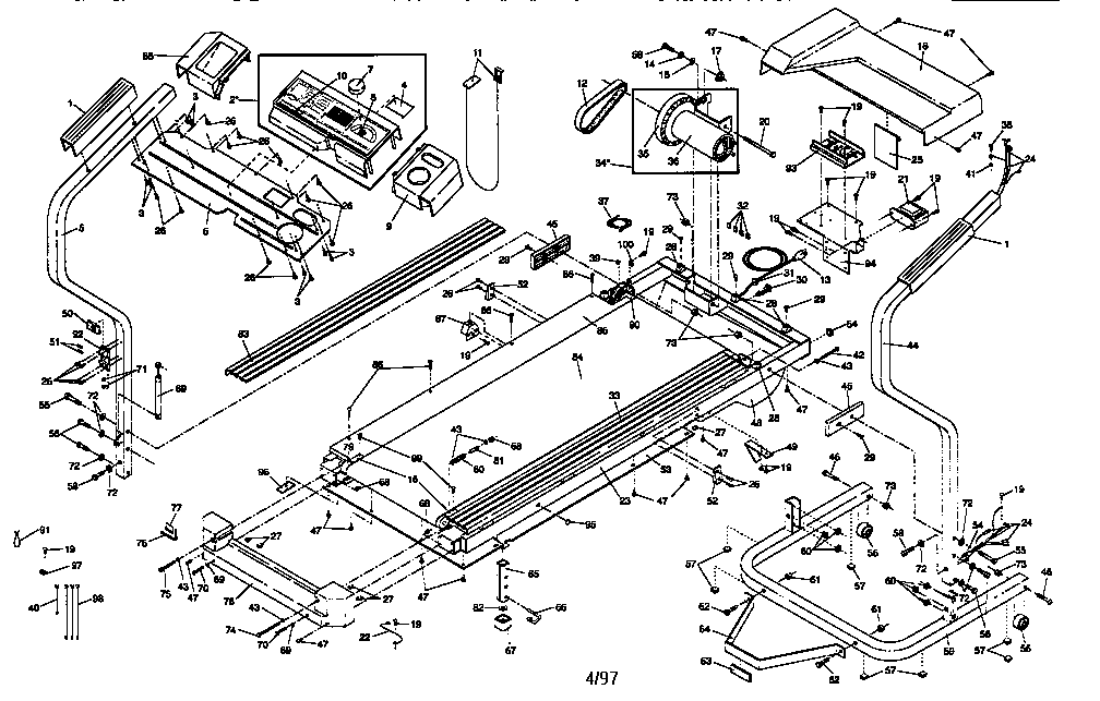 Weslo WLTL50061 unit parts diagram