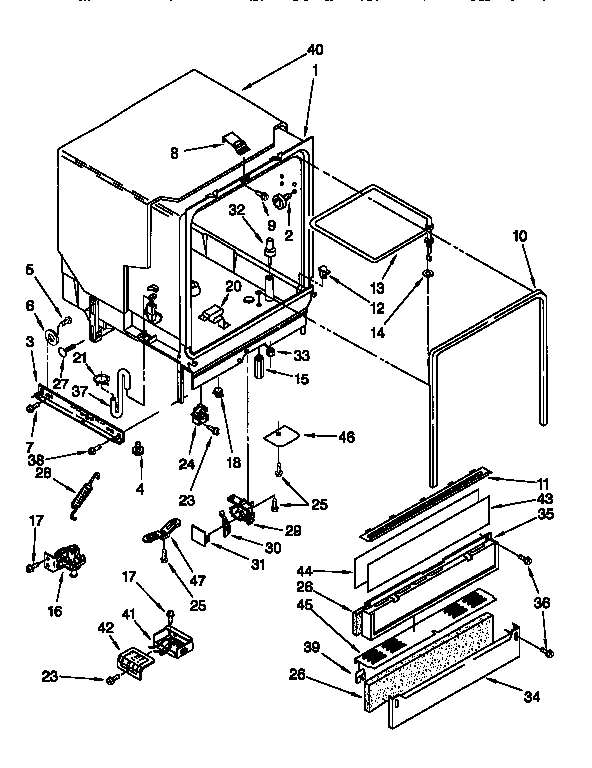 Kenmore 66515725692 tub assembly diagram