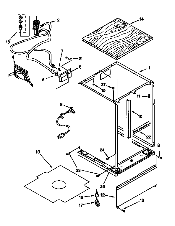 Kenmore 66517625692 cabinet diagram