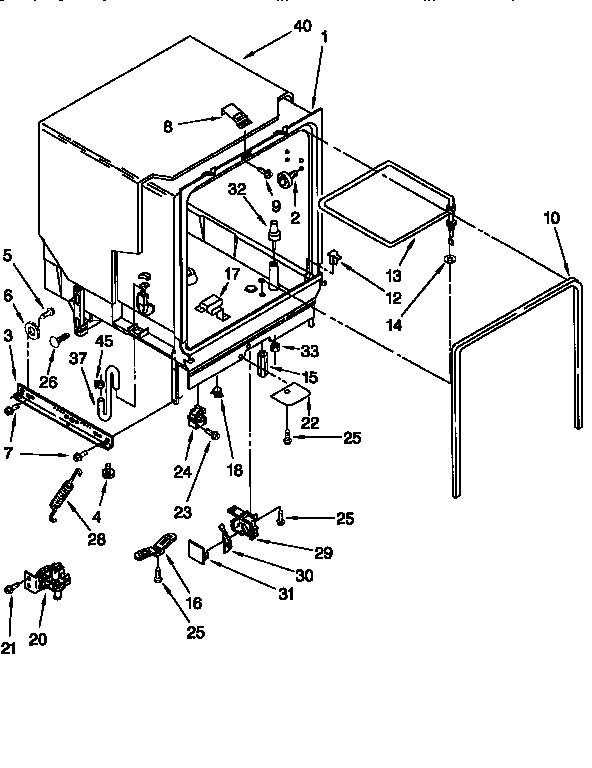 Kenmore 66517621692 tub assembly diagram