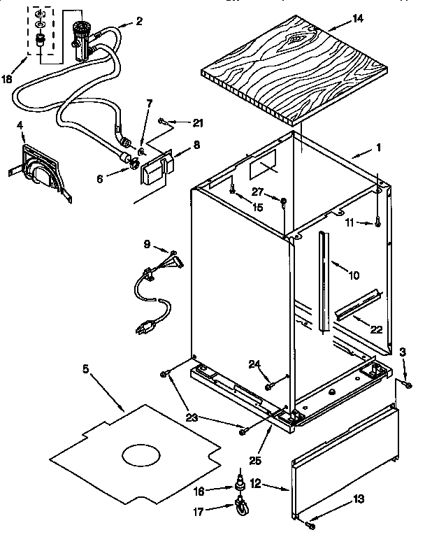 Kenmore 66517621692 cabinet diagram