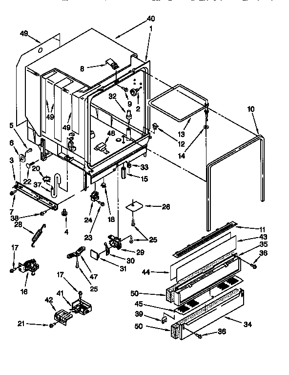 Kenmore 66515825692 tub assembly diagram