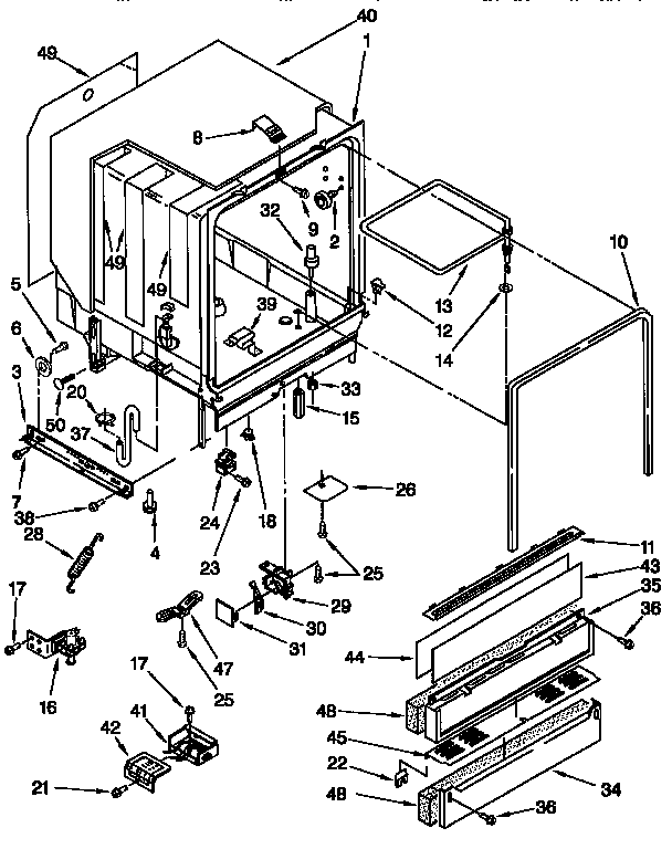 Kenmore 66515921692 tub assembly diagram