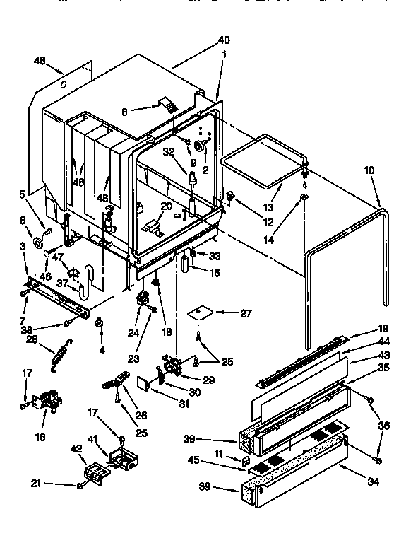 Kenmore 66515928692 tub assembly diagram