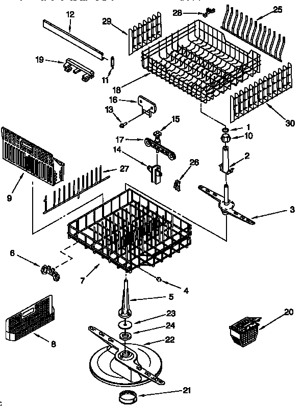 Kenmore 66515928692 dishrack diagram