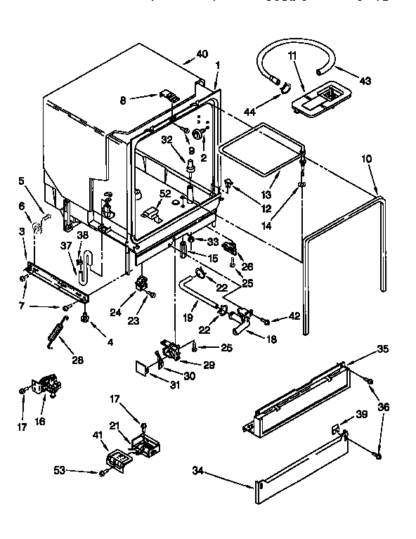Kenmore 6651514594 tub assembly diagram