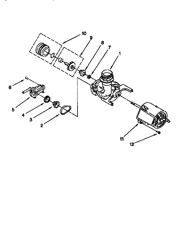 Kenmore 6651514594 pump and motor diagram