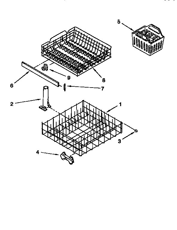 Kenmore 6651514594 dishrack diagram