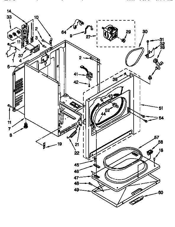 Kenmore 11066722692 cabinet diagram