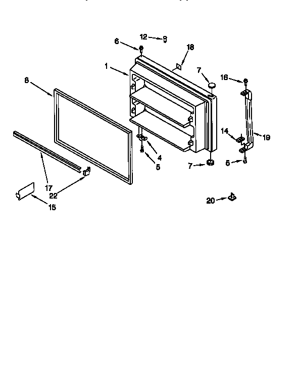Whirlpool ET22DMXFN00 freezer diagram
