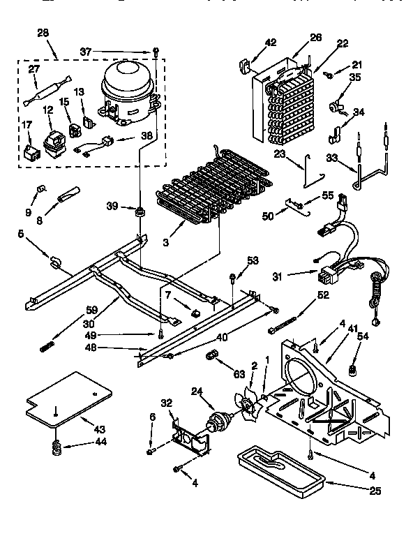 Whirlpool ED25DQXDW05 unit diagram