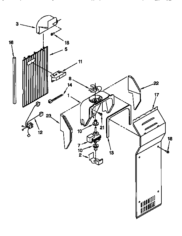 Whirlpool ED25PQXDW03 air flow diagram