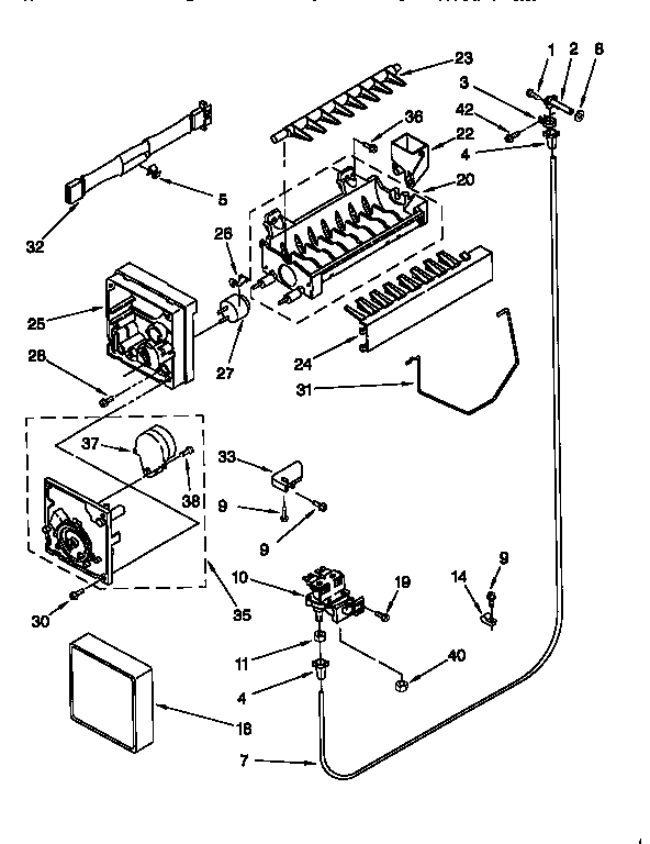 Whirlpool ED25DSXDN05 icemaker diagram